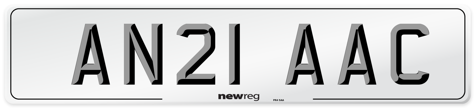 AN21 AAC Number Plate from New Reg